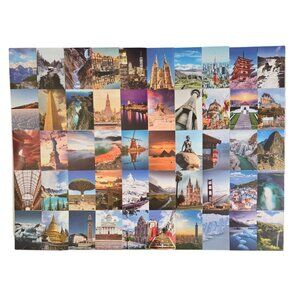 Travel Wall Collage Kit 50 Prints – World Landmarks & Scenic Decor NEW VUDECO